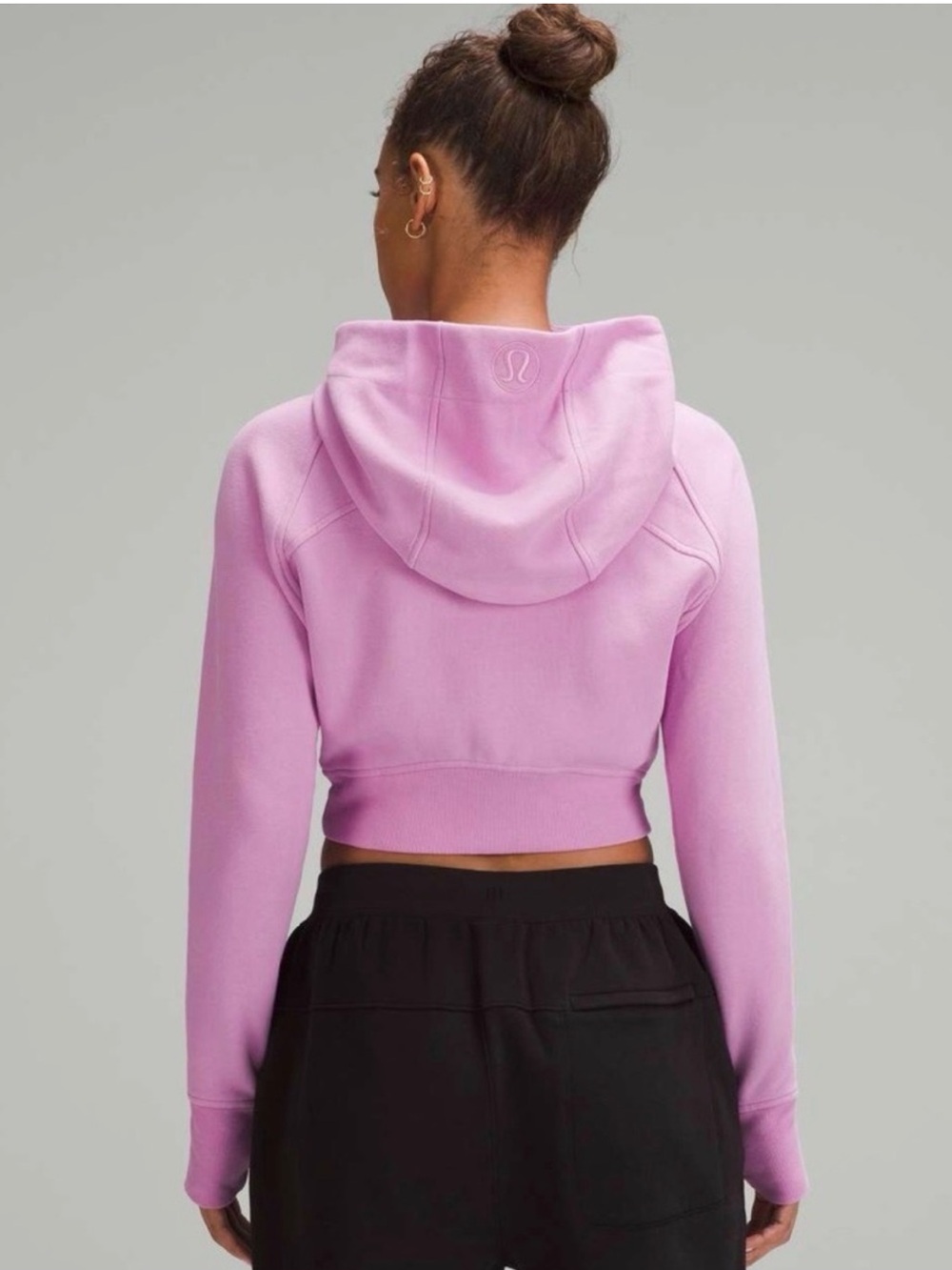 lululemon athletica Cropped Dahlia Mauve Pink Hoodie size 6